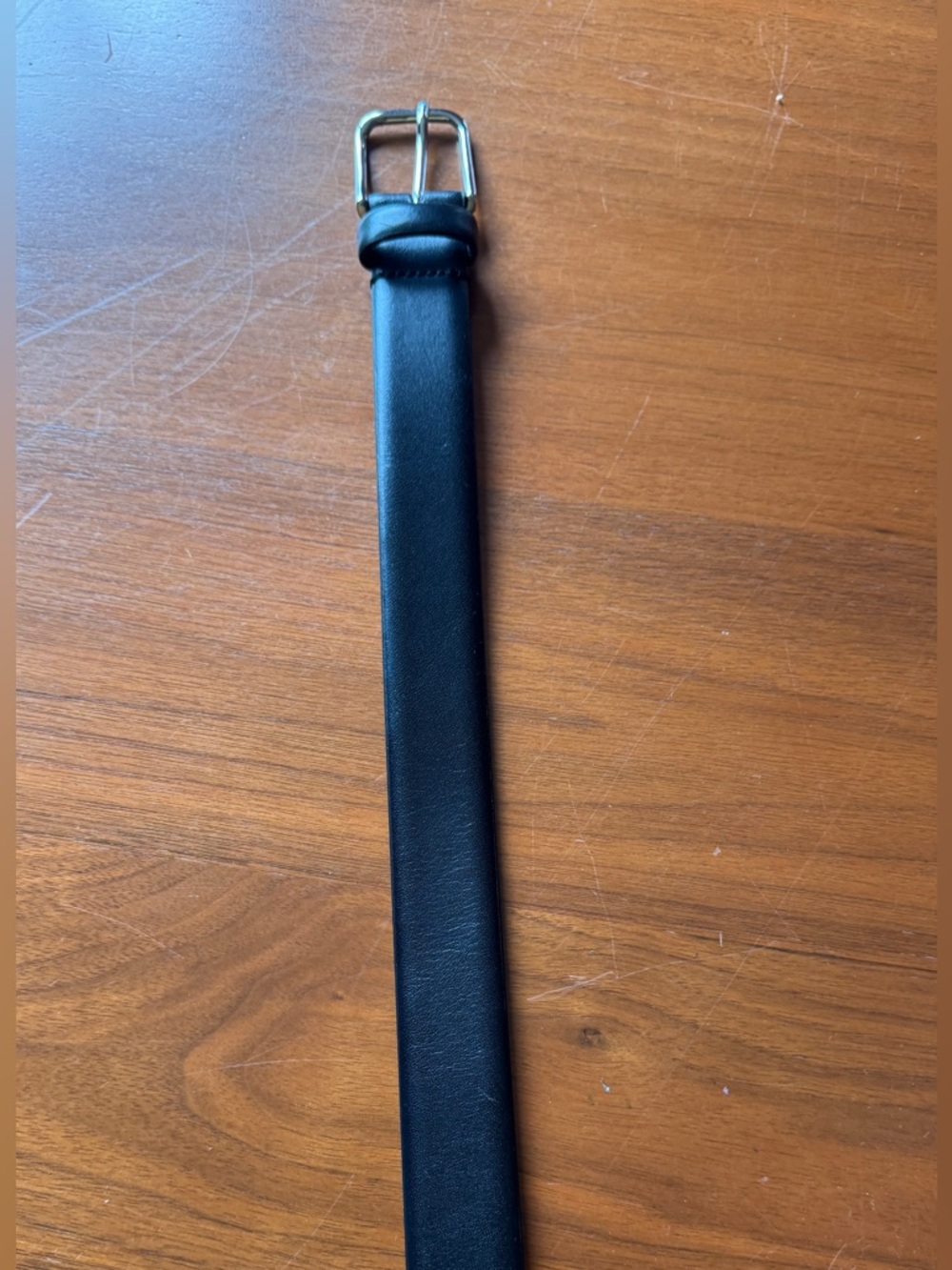Brooks Brothers Black Leather Men's Belt with silver Buckle